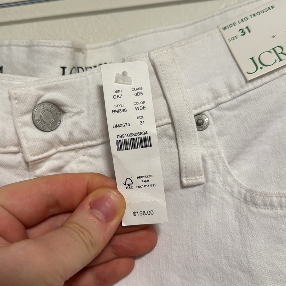 J. Crew Wide-leg denim trouser in white - Picture 9 of 15